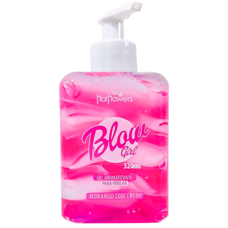 HotFlowers Blow Girl Morango com Creme - Gel Hidratante para Virilha 320ml