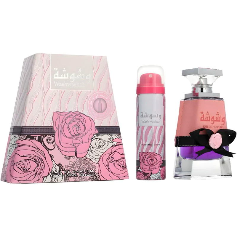 Kit Lattafa Washwashah EDP 100ml + Spray 50ml Feminino